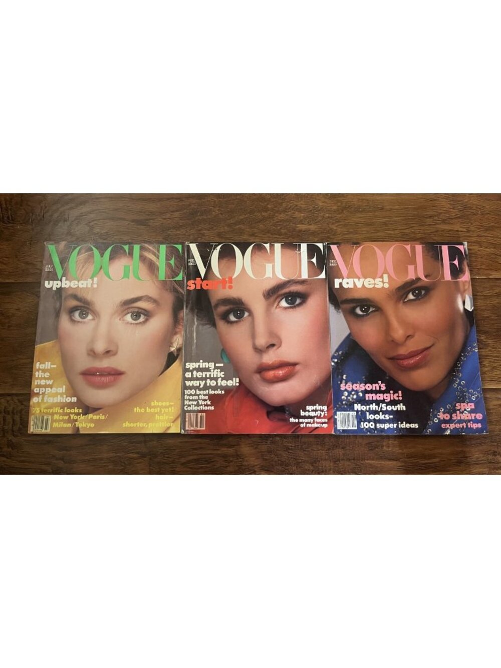 Vintage Lot of 3 - 1982 & 1983  VOGUE Magazine Collector Set Fashion